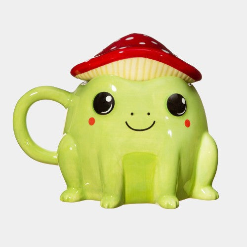 Fergus Frog Mug with Mushroom Lid