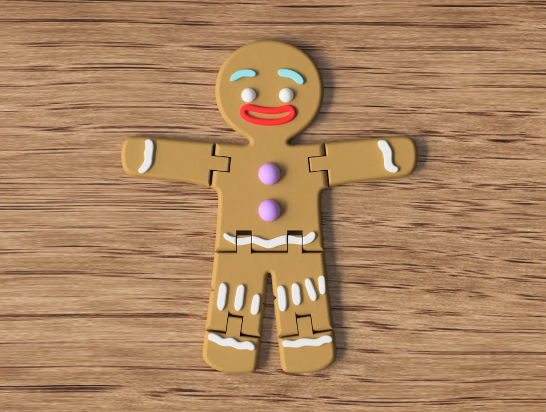 3D Printed Articulatefd Gingerbread Man