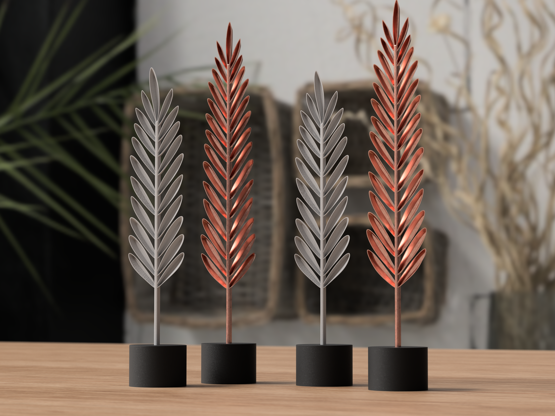 3D Printed Modern Feather Decoration -2 Feather Pack