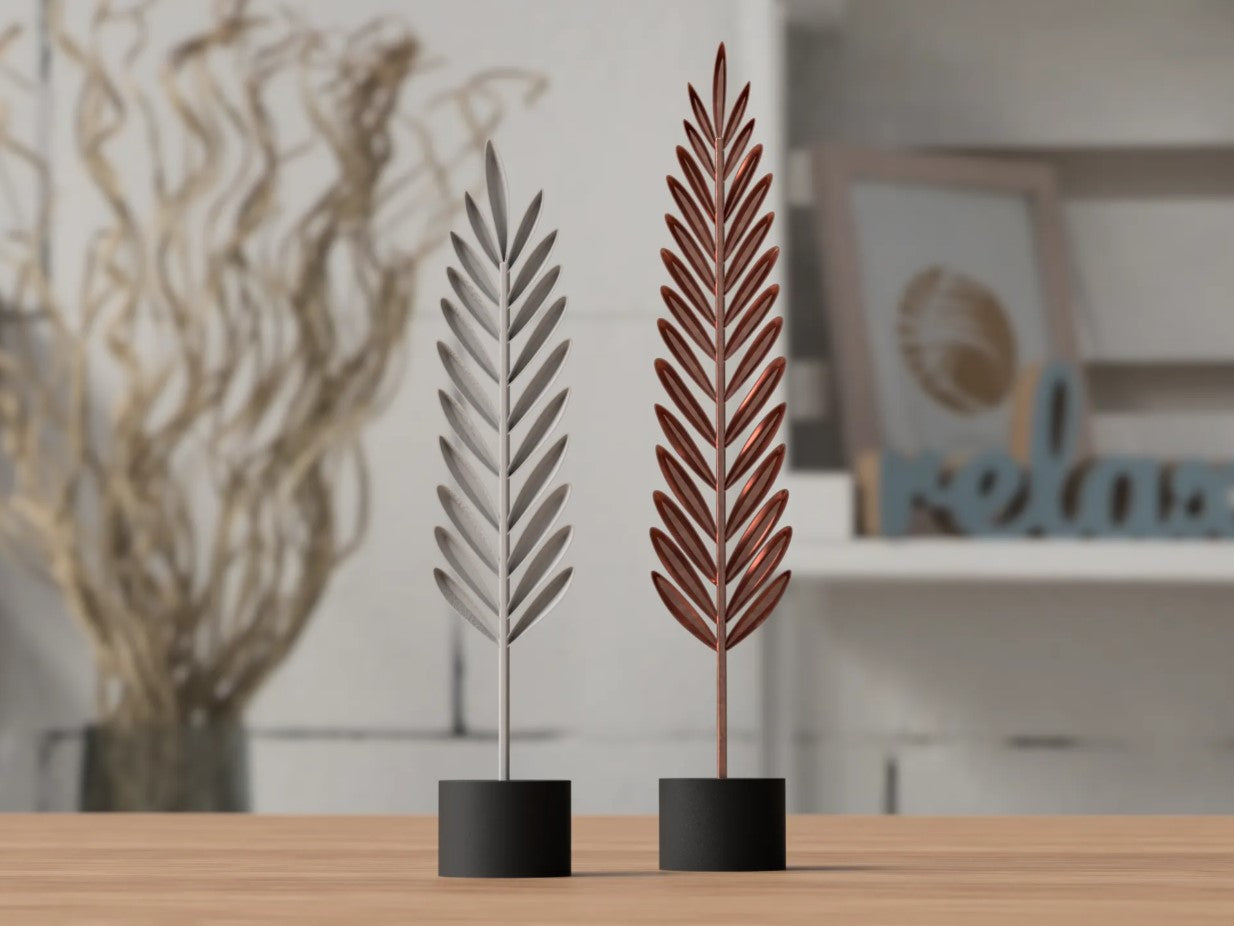 3D Printed Modern Feather Decoration -2 Feather Pack